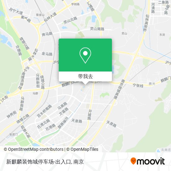 新麒麟装饰城停车场-出入口地图