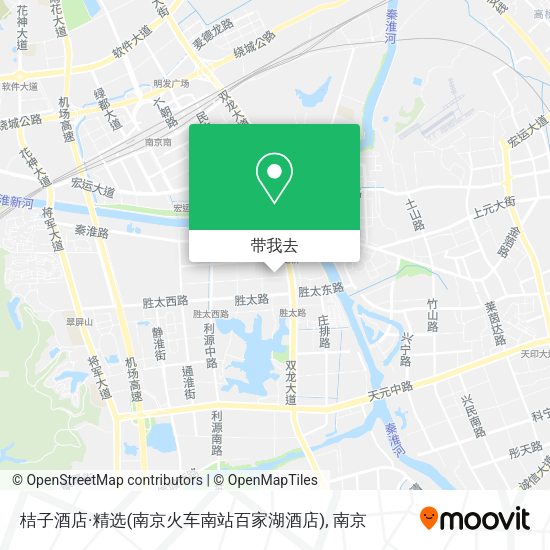 桔子酒店·精选(南京火车南站百家湖酒店)地图