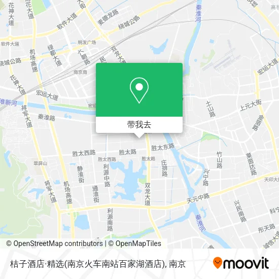 桔子酒店·精选(南京火车南站百家湖酒店)地图