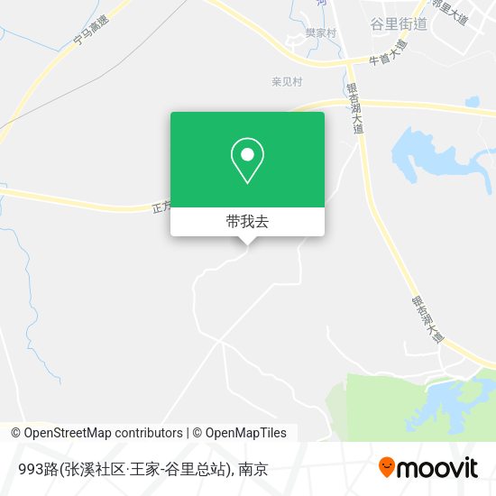 993路(张溪社区·王家-谷里总站)地图
