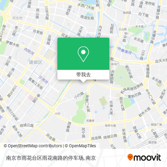南京市雨花台区雨花南路的停车场地图