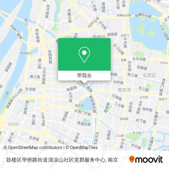 鼓楼区华侨路街道清凉山社区党群服务中心地图