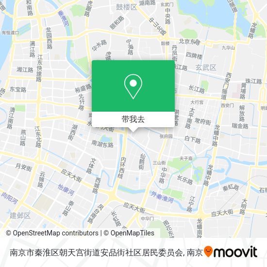 南京市秦淮区朝天宫街道安品街社区居民委员会地图