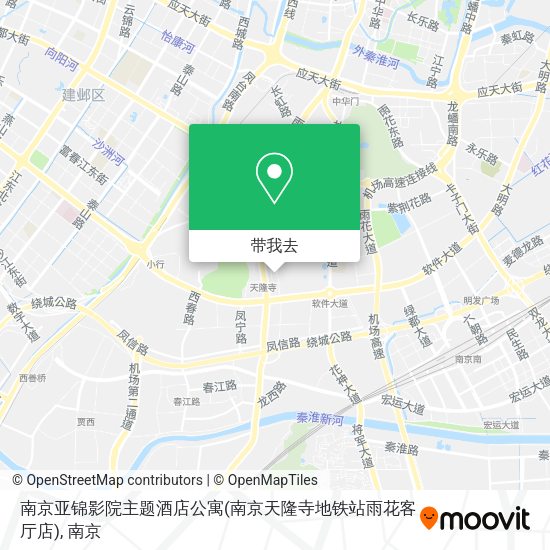 南京亚锦影院主题酒店公寓(南京天隆寺地铁站雨花客厅店)地图