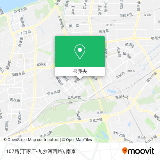 107路(丁家庄-九乡河西路)地图