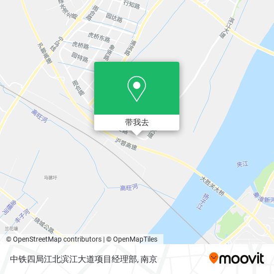 中铁四局江北滨江大道项目经理部地图