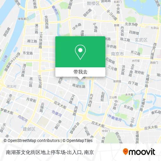 南湖茶文化街区地上停车场-出入口地图