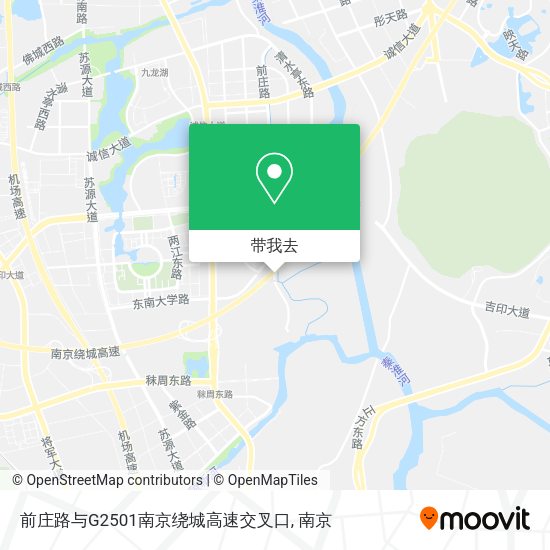 前庄路与G2501南京绕城高速交叉口地图