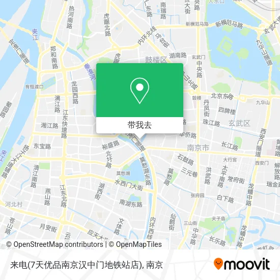 来电(7天优品南京汉中门地铁站店)地图