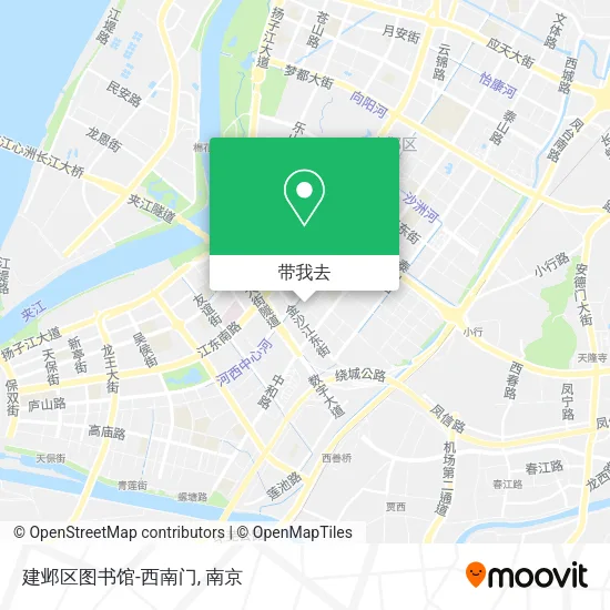 建邺区图书馆-西南门地图