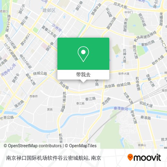 南京禄口国际机场软件谷云密城航站地图