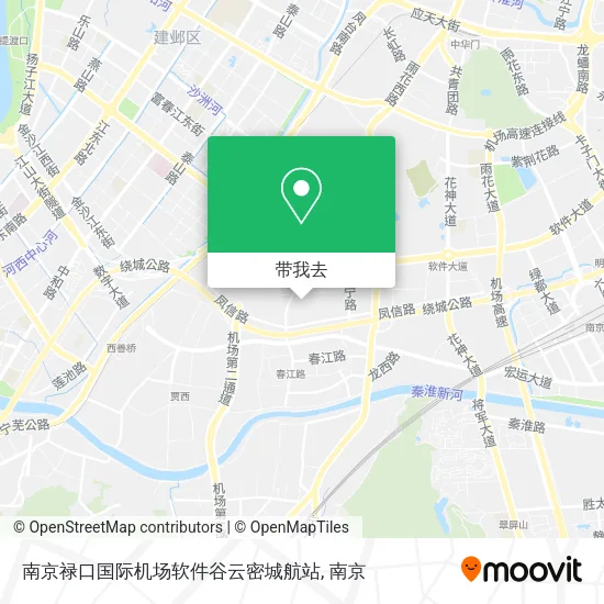 南京禄口国际机场软件谷云密城航站地图