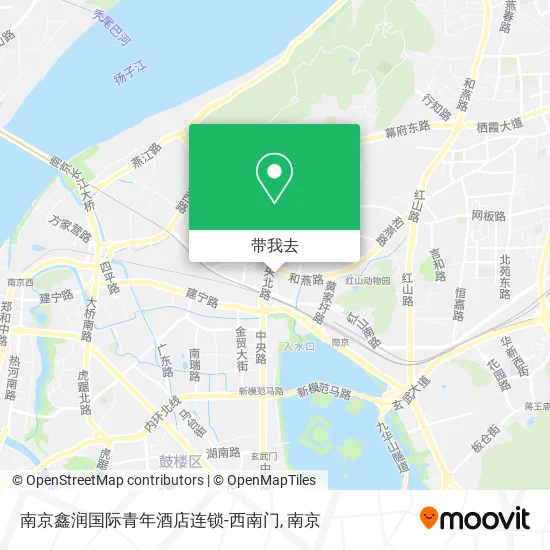 南京鑫润国际青年酒店连锁-西南门地图