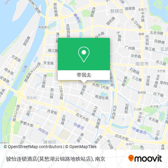 骏怡连锁酒店(莫愁湖云锦路地铁站店)地图