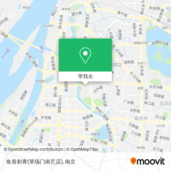 鱼骨刺青(草场门南艺店)地图