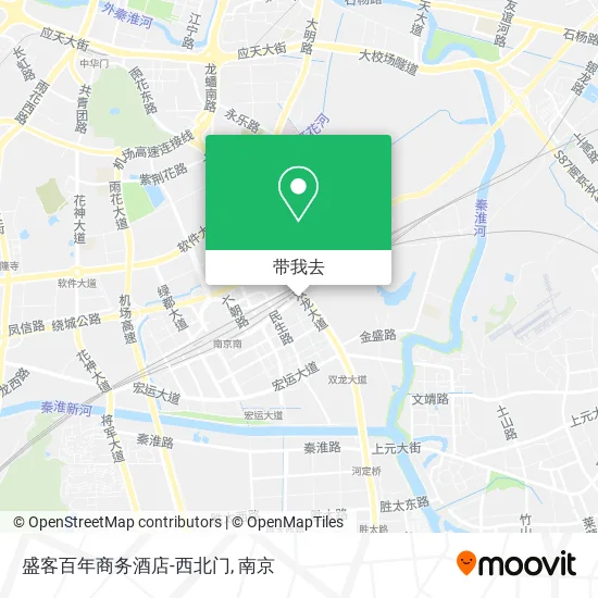 盛客百年商务酒店-西北门地图