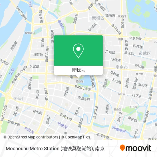 Mochouhu Metro Station (地铁莫愁湖站)地图