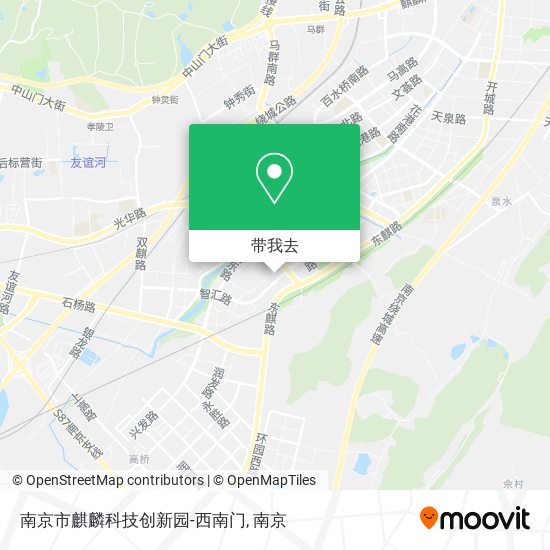 南京市麒麟科技创新园-西南门地图