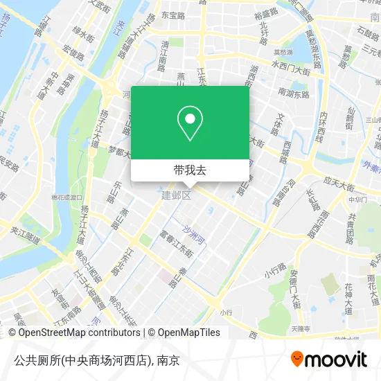 公共厕所(中央商场河西店)地图