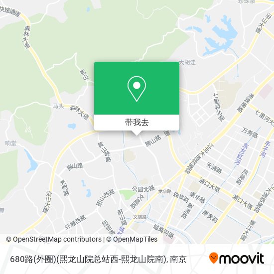 680路(外圈)(熙龙山院总站西-熙龙山院南)地图