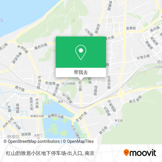 红山韵致居小区地下停车场-出入口地图