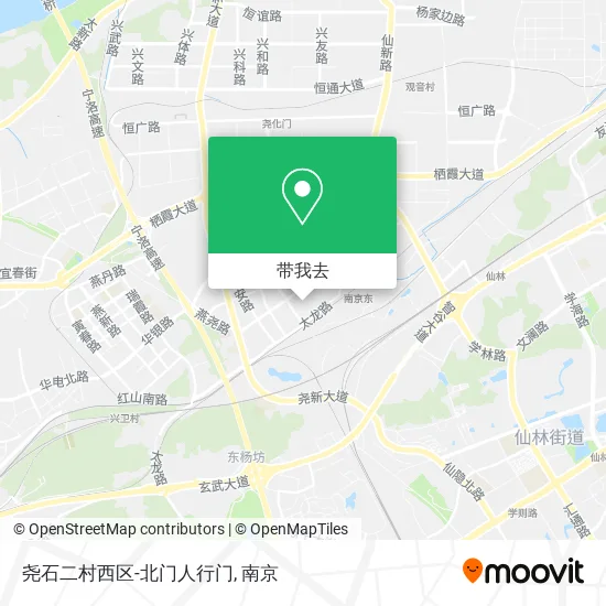 尧石二村西区-北门人行门地图