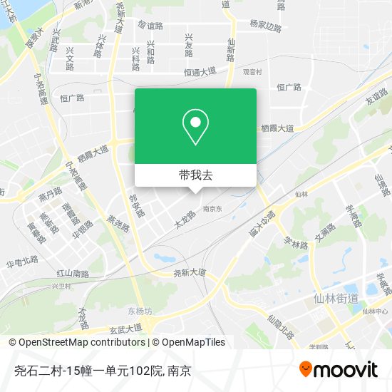 尧石二村-15幢一单元102院地图