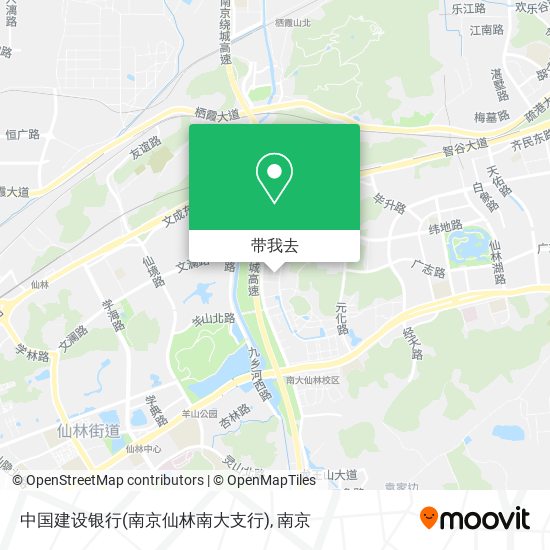 中国建设银行(南京仙林南大支行)地图