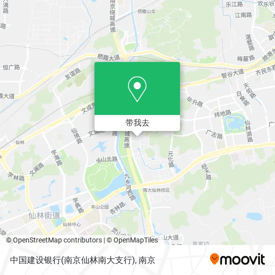 中国建设银行(南京仙林南大支行)地图