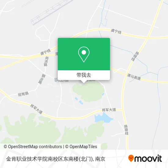 金肯职业技术学院南校区东南楼(北门)地图
