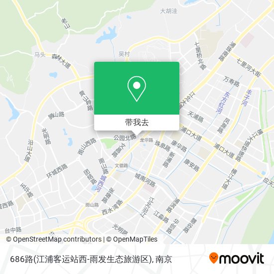 686路(江浦客运站西-雨发生态旅游区)地图