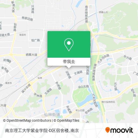 南京理工大学紫金学院-D区宿舍楼地图