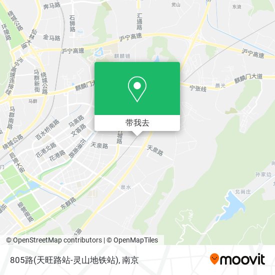 805路(天旺路站-灵山地铁站)地图