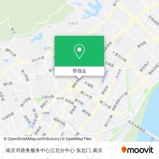 南京市政务服务中心江北分中心-东北门地图