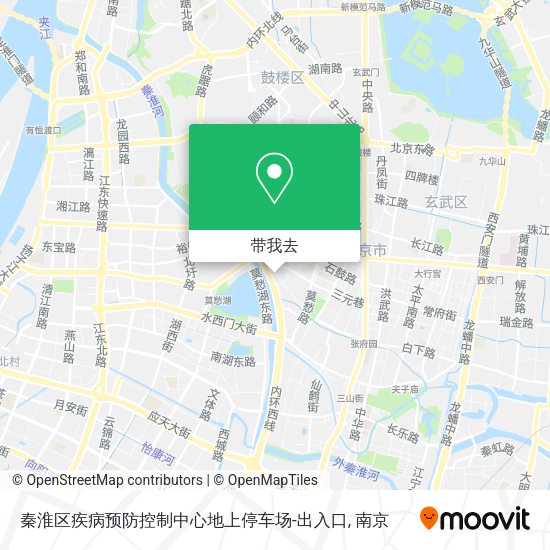 秦淮区疾病预防控制中心地上停车场-出入口地图