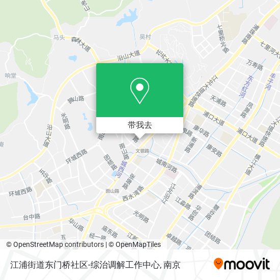 江浦街道东门桥社区-综治调解工作中心地图