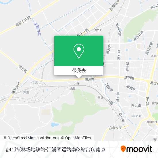 g41路(林场地铁站-江浦客运站南(2站台))地图