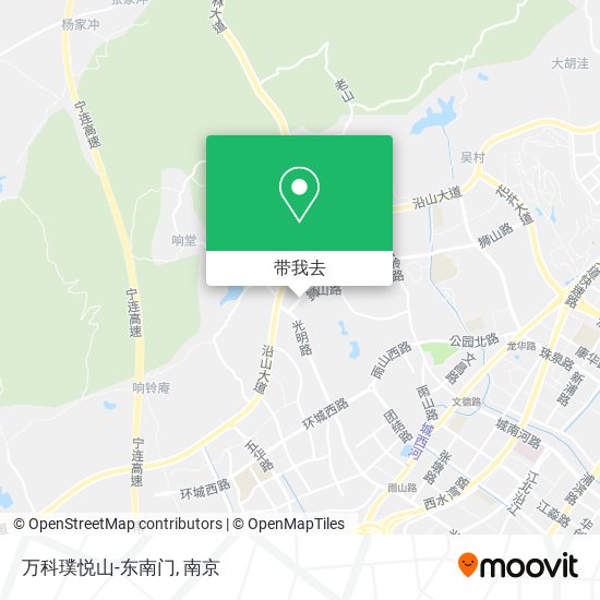 万科璞悦山-东南门地图