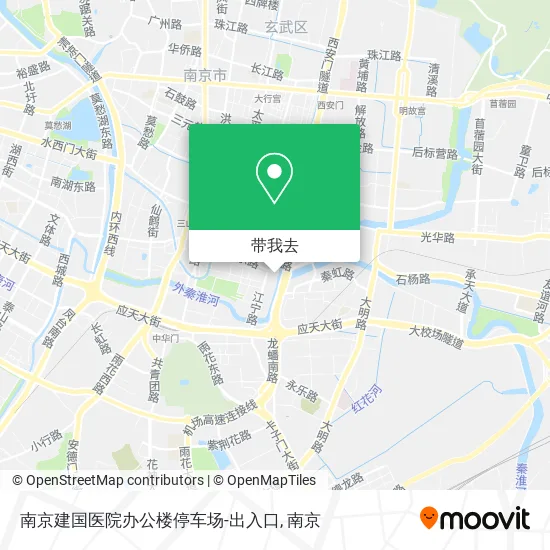 南京建国医院办公楼停车场-出入口地图