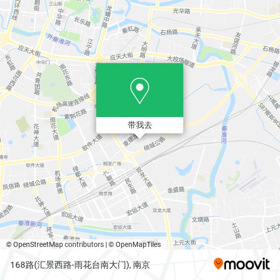 168路(汇景西路-雨花台南大门)地图
