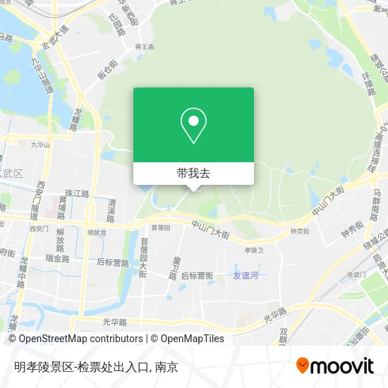 明孝陵景区-检票处出入口地图