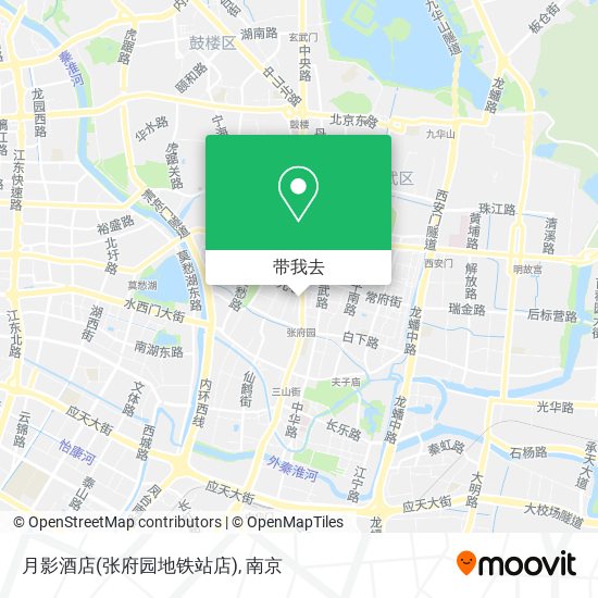 月影酒店(张府园地铁站店)地图