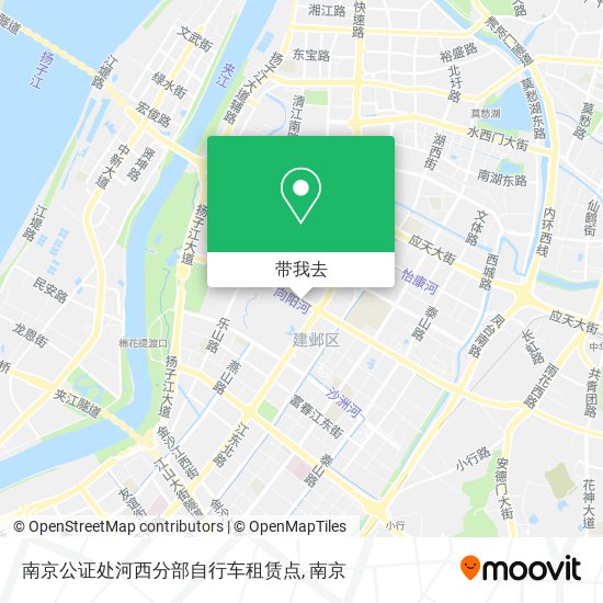 南京公证处河西分部自行车租赁点地图