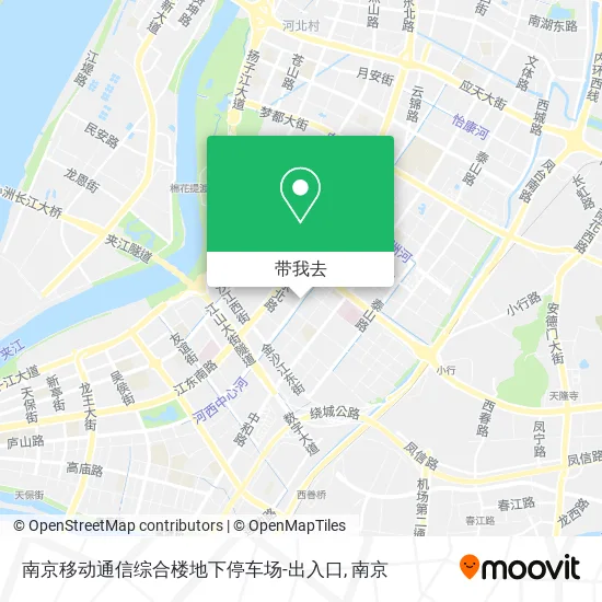 南京移动通信综合楼地下停车场-出入口地图