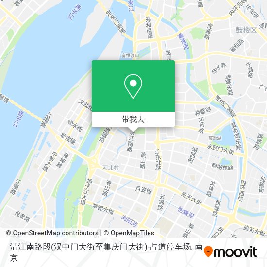 清江南路段(汉中门大街至集庆门大街)-占道停车场地图