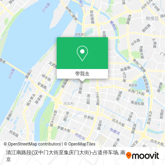 清江南路段(汉中门大街至集庆门大街)-占道停车场地图