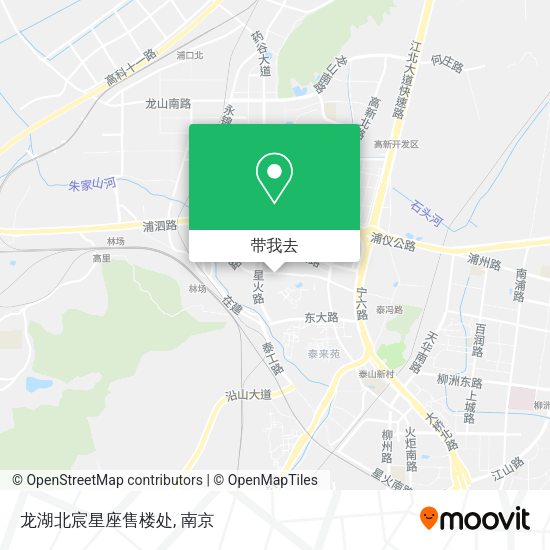 龙湖北宸星座售楼处地图