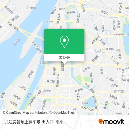 龙江宾馆地上停车场-出入口地图