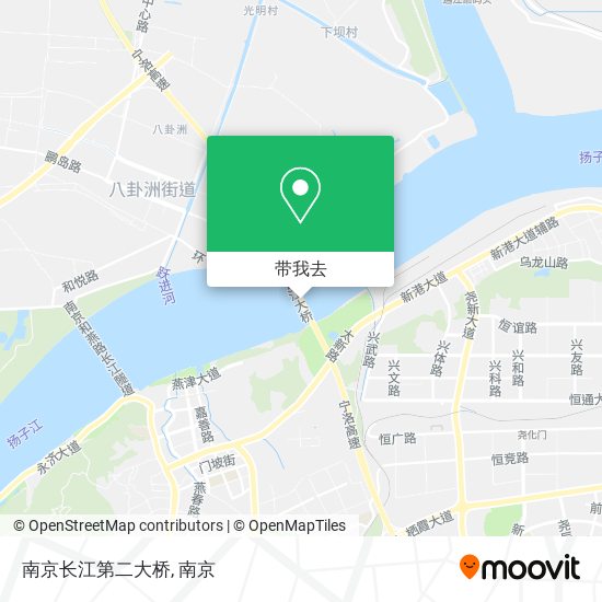 南京长江第二大桥地图