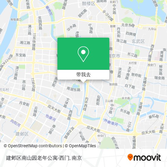 建邺区南山园老年公寓-西门地图